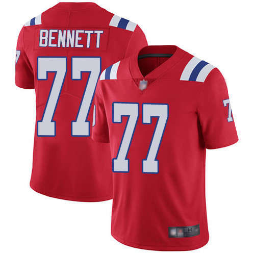 New England Patriots Football #77 Vapor Limited Red Men Michael Bennett Alternate NFL Jersey